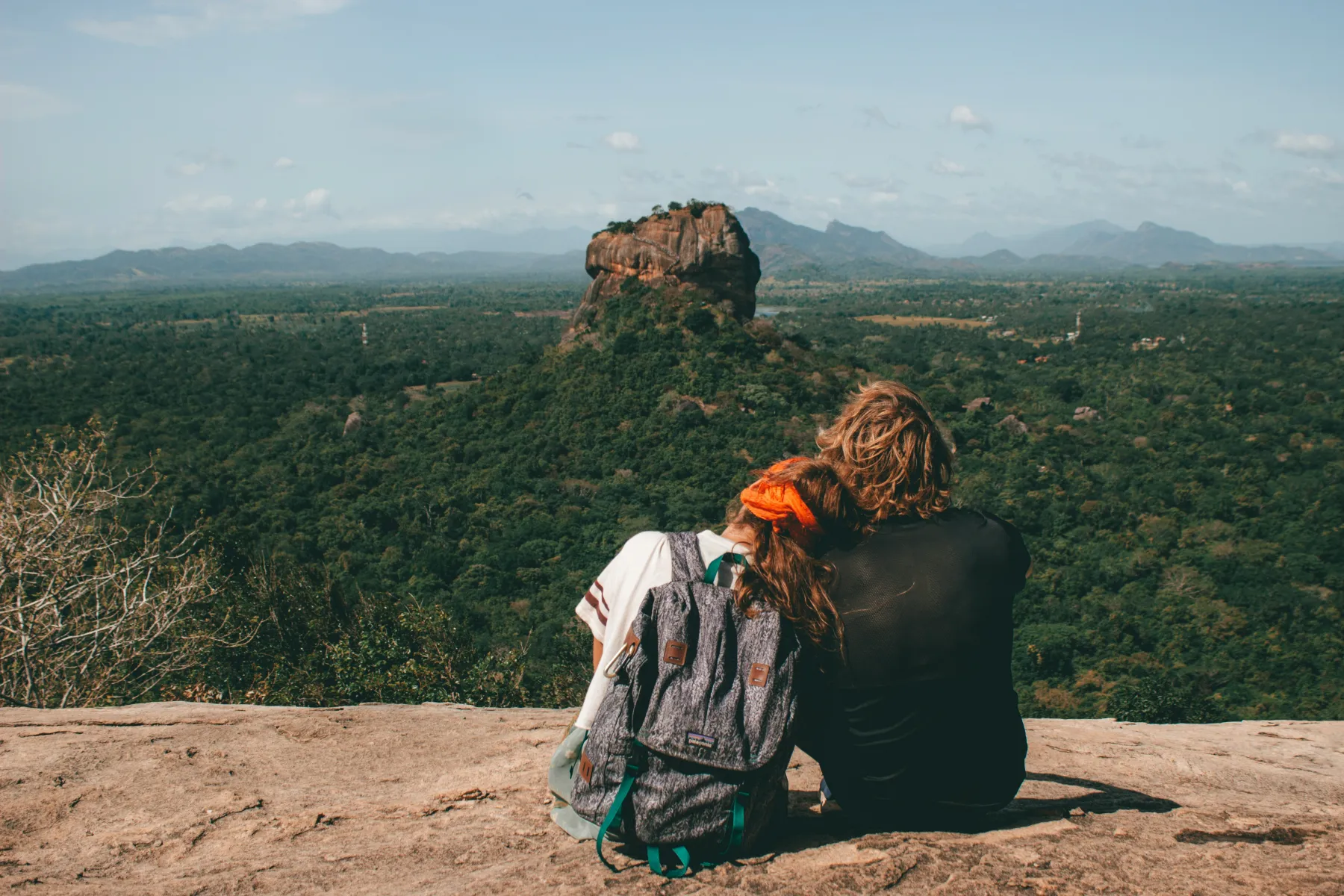 The team at a Sri Lankan viewpoint